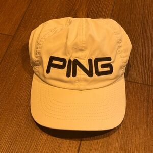 Ping White Cap with Black Logo